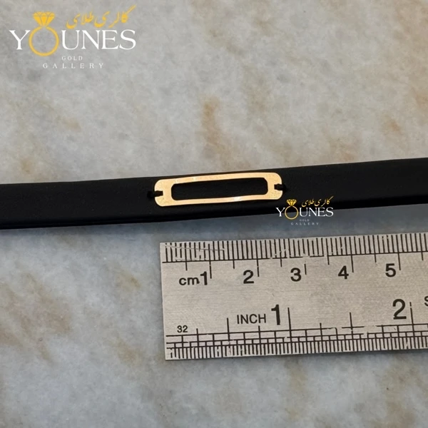 دستبند طلا چرم مردانه مدرن L139